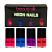 Beauty UK Neon Nail Polish Set (Magenta/Blue/Purple/Coral)