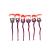 Lilyz 6pcs Rose Makeup Brushes - Pink 