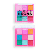 Revolution Makeup Ultimate Neons Eyeshadow Palette - Pretty Pink (0217) (TESTER) Palette.G/4