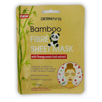 Dermav10 Bamboo Fibre Sheet Mask with Pomegranate Fruit Extract (PC0318), Dove B/2