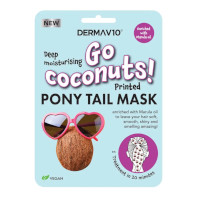 Dermav10 Go Coconuts! Deep Moisturising Printed Pony Tail Mask (PC0769), Dove A/4