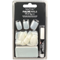 Technic 48 False Nails Short Square (12pcs) (1045NBTECH) (£0.73/each) D/65