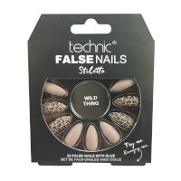 Technic False Nails - Stiletto, Wild Thing (6pcs) (£1.48/each) (20135) T/Nail-19