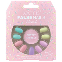 Technic False Nails - Squareletto Pretty Pastels (6pcs) (21174) (£1.48/each) T/NAIL-39