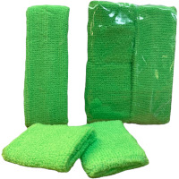 Euro Bijoux 3pcs Sweatband Set - Neon Green (12pcs) (£0.52/each) (NO.2244) HA.B/13