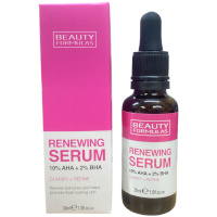 Beauty Formulas Renewing 10% AHA + 2% BHA Facial Serum - 30ml (3642) (88699) BF/106