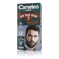 Delia Cameleo Men Hair Color Cream for Hair, Beard & Moustache - 1.0 Black (5822) E/11