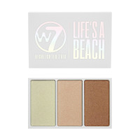 W7 Life's A Beach Highlighter Trio Powder Palette (6334) A/15