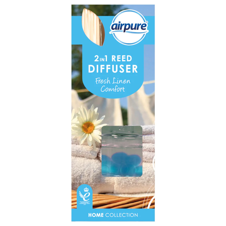 Airpure Fresh Linen Comfort 2in1 Reed Diffuser - 30ml (6591)