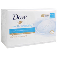 Dove Gentle Exfoliating Beauty Cream Soap Bar - 4 Bars (4 x 90g) (WTS7305)