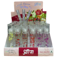 Saffron Glam Shine Fruit Flavour Lip Gloss - Tray A (24pcs) (897) (£0.75/each) C/25