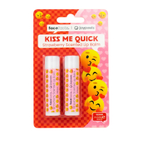 Face Facts Joypixels 2pcs Kiss Me Quick Strawberry Scented Lip Balm - 2 x 4.25g (9430) (29430-150) FF/127b