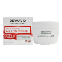 Dermav10 Anti-Ageing 45+ Retinol, Almond Oil & Vitamin E Day & Night Cream - 50ml (PC9819)