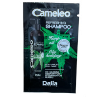 Delia Cameleo Green Refreshing Cleansing & Strengthening Hemp Oil Shampoo Sachet - 10ml (12pcs) (£0.10/each) B/14a