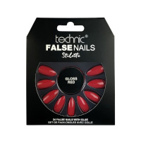 Technic False Nails - Stiletto, Gloss Red (6pcs) (29134) (£1.08/each) T/Nail-7