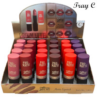 Saffron Pro-Matte Lipstick (24pcs) (Tray C) (8232) (£0.56/each) B/10