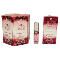 Moroccan Rose Roll On Perfume Oil - 6ml (6pcs) Al-Rehab (£1.60/each) (1727) (OPP/SAFFRON)