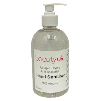 Beauty UK Anti-Bacterial Hand Sanitiser - 70% Alcohol (500ml) (1711) 