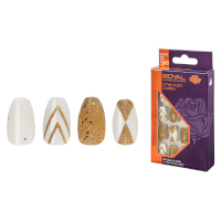 Royal Prestige Collection 24 Glue-On Nail Tips - Chevron Coffin (6pcs) (NNAI325) (£1.69/each) ROYAL.E/25