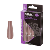 Royal 24 Glue-On Nail Tips - Suits You Long Ballerina (6pcs) (NNAI353) (£1.38/each) Royal.E/28