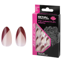 Royal 24 Glue-On Nails - The Naked Truth Stiletto (6pcs) (NNAI433) (£1.37/each) Royal.N/31