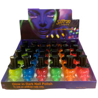 Saffron Glow In The Dark Nail Polish Tray (24pcs) (£0.63/each) (1018)