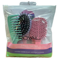 Royal 3 Piece Hairbrush Set (6pcs) (OACC238) (£2.07/each) Royal.A/17