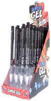 W7 Super Gel Deluxe Eyeliner - Blackest Black (24pcs) (7342) (EPD) (£0.78/each) D/53