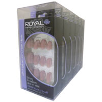 Royal 24 Glue-On Nail Tips - Birthday Suit (6pcs) NNAI137 (£1.19/each) Royal.F/22