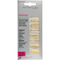 Maybelline Color Show Fashion Prints Nail Stickers (12pcs) (Chic Mirror 16 Gold Flake) R281