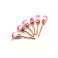 Lilyz 6pc Rose Makeup Brushes - Rose Gold LILYZ/46