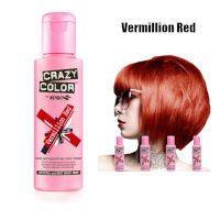 Crazy Color Semi Permanent Hair Color Cream 100ml - Vermillion Red (4pcs) (£2.29/each) CC16