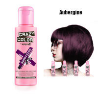 Crazy Color Semi Permanent Hair Color Cream 100ml - Aubergine (4pcs) (£2.29/each) CC6