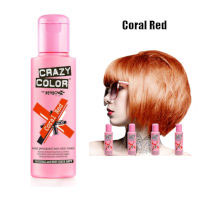 Crazy Color Semi Permanent Hair Color Cream 100ml - Coral Red (4pcs) (£2.29/each) CC9