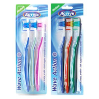 Beauty Formulas Wave Action Toothbrushes - 3 Pack (88525) (2003) BF/69