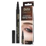 Delia Eyebrow Expert Eyebrow Triple Pen - 4.0 Brown (6993)