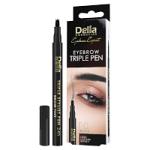 Delia Eyebrow Expert Eyebrow Triple Pen - 1.0 Black (8387)