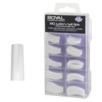 Royal 80 Salon Nail Tips - Natural French Square White (6pcs) (NNAI358) (£1.44/each) Royal.F/28