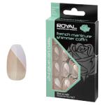 Royal 24 Glue-On Nails - French Manicure Shimmer Coffin (6pcs) (NNAI410) (£1.37/each) N/2