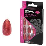 Royal 24 Glue-On Nails - Winter Cherry Stiletto (6pcs) (NNAI423) (£1.37/each) Royal.F/7