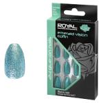 Royal 24 Glue-On Nails - Emerald Vision Coffin (6pcs) (NNAI425) (£1.37/each) Royal.F/6