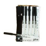 Saffron Black & White EyeLiner Pencil (36pcs) [120] (£0.48/each) A/2