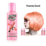 Crazy Color Semi Permanent Hair Color Cream 100ml - Peachy Coral (4pcs) (£2.29/each) CC22