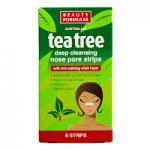 Beauty Formulas Tea Tree Deep Cleansing Nose Pore Strips - 6 Strips (1327) (88450) BF/17